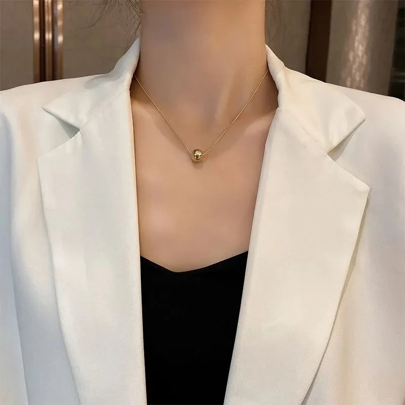 Golden Glow Bead Necklace