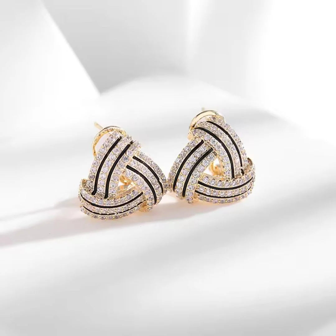 Love Triangle Stud Earrings