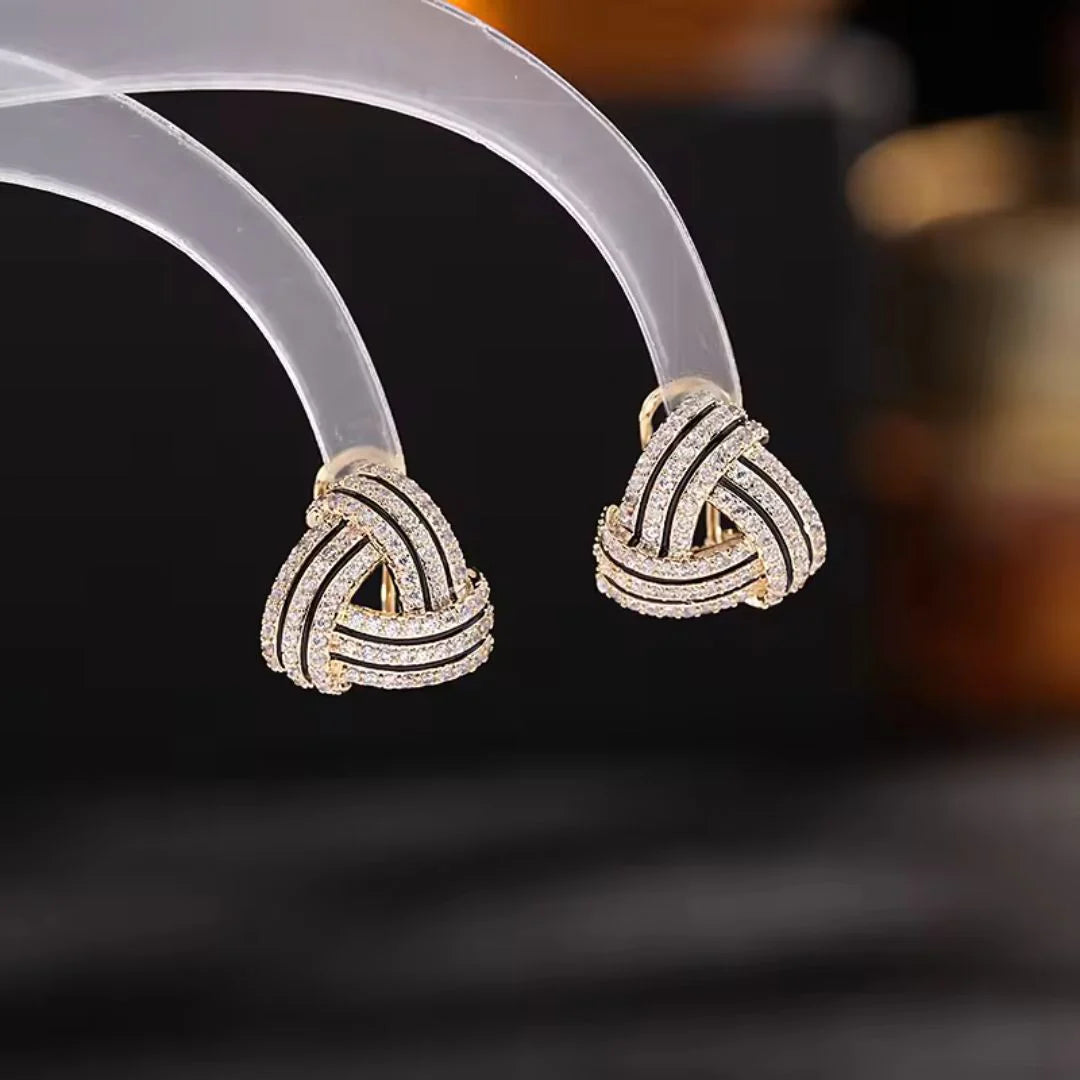 Love Triangle Stud Earrings