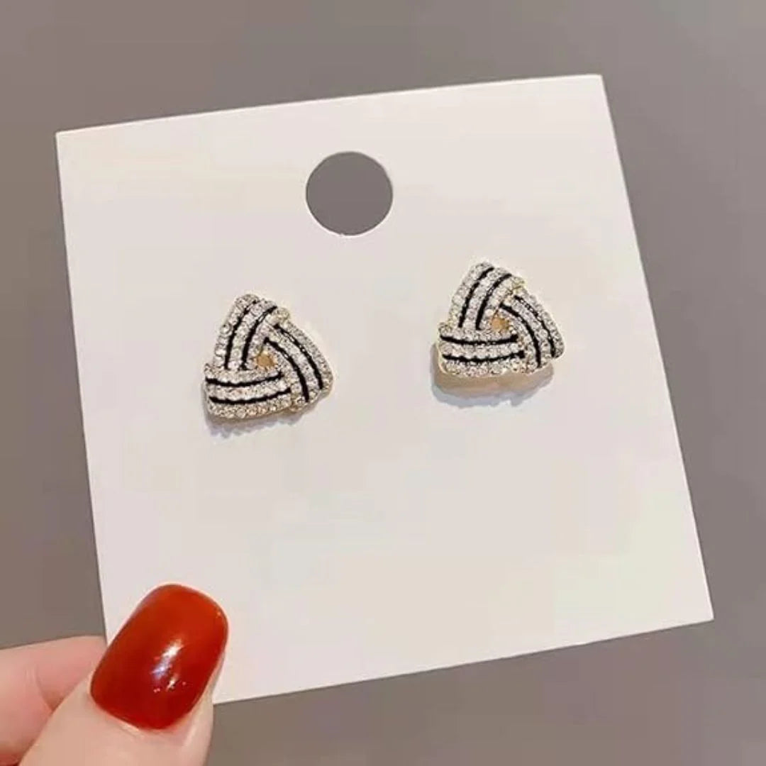 Love Triangle Stud Earrings