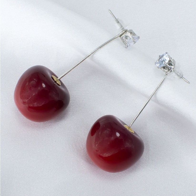 Cherry Long Drop Earrings
