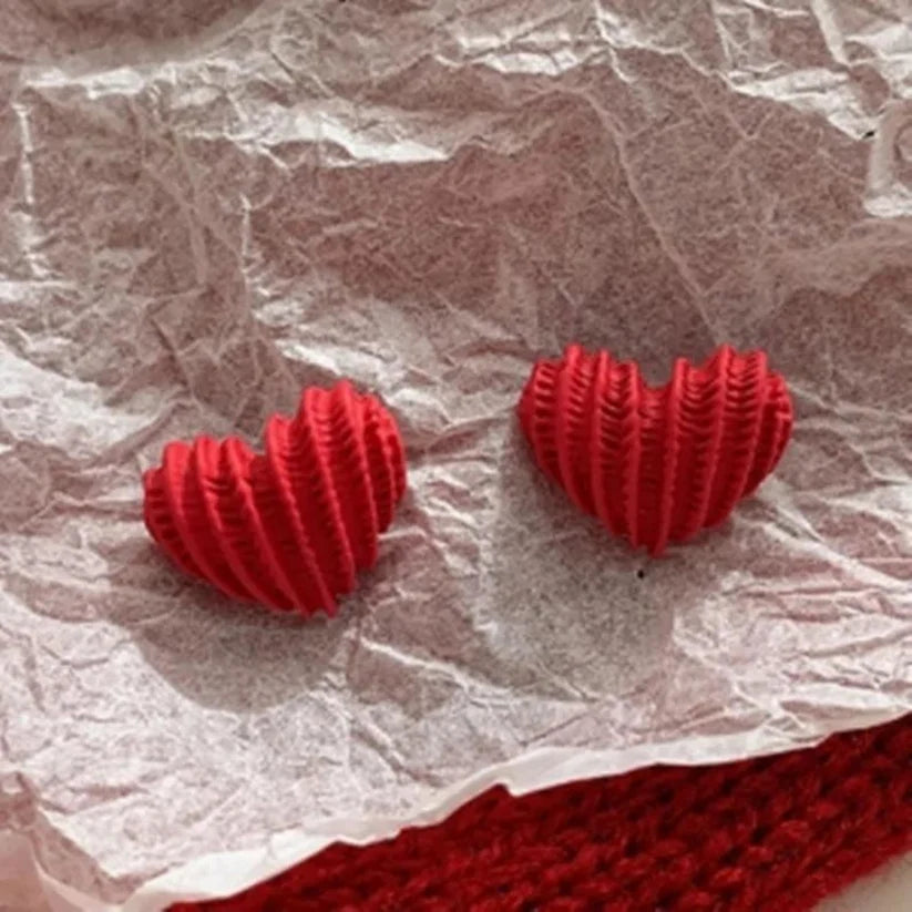 Red Heart Earrings
