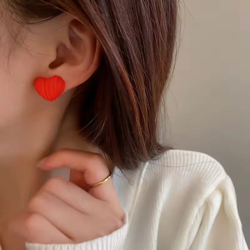 Red Heart Earrings
