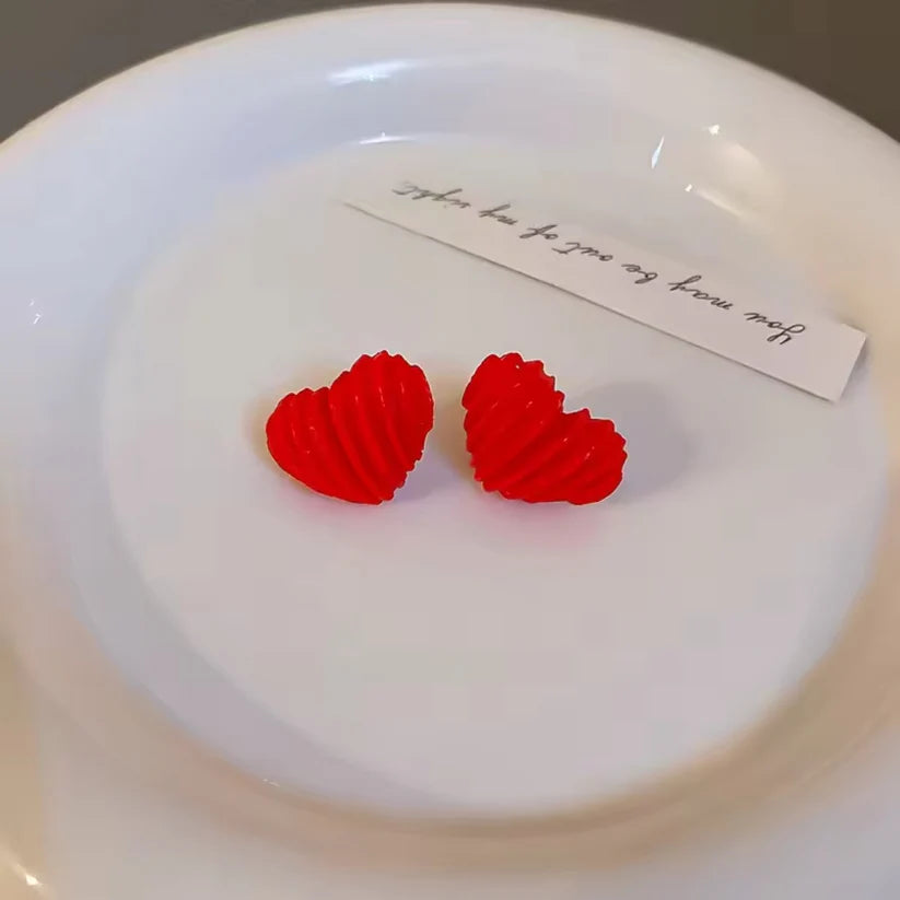 Red Heart Earrings