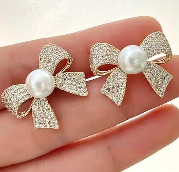 Bow Pearl Earrings