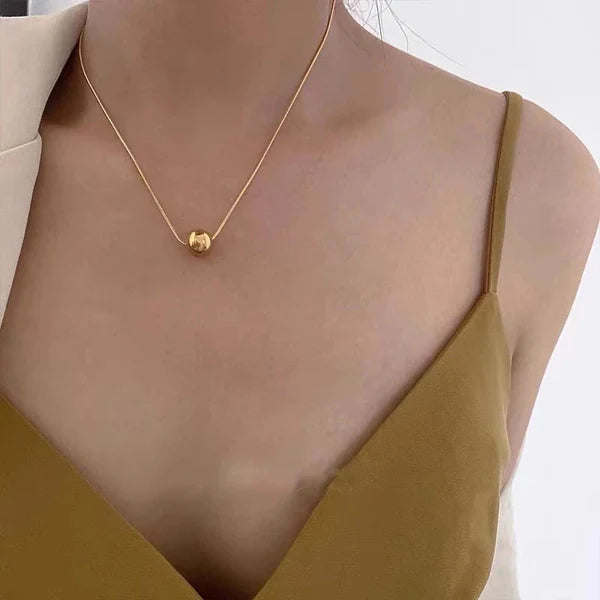 Golden Glow Bead Necklace