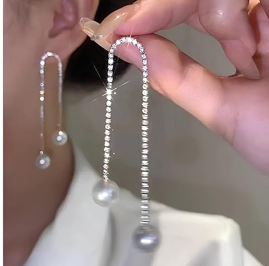 U Pearl Drop Party Glam Earrings