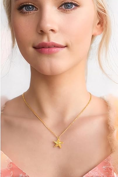 Gold Starfish Necklace