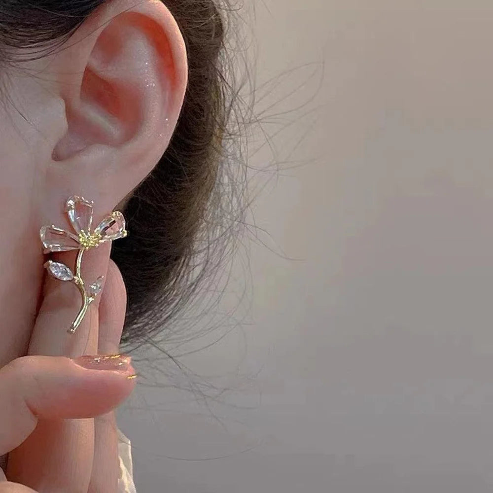 Crystal Flower Earrings
