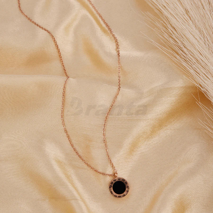 Rose gold Reversible Dial Necklace