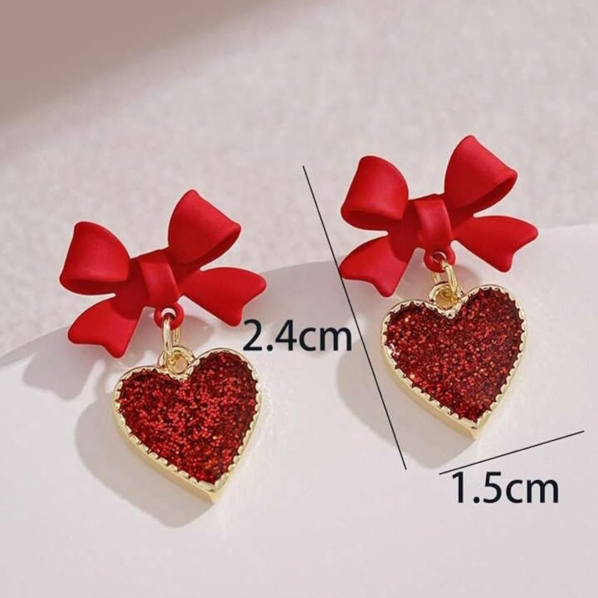 Red Bowknot Earrings