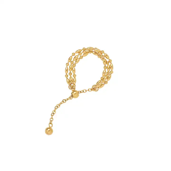 18K GOLD PLATED CHAIN RING