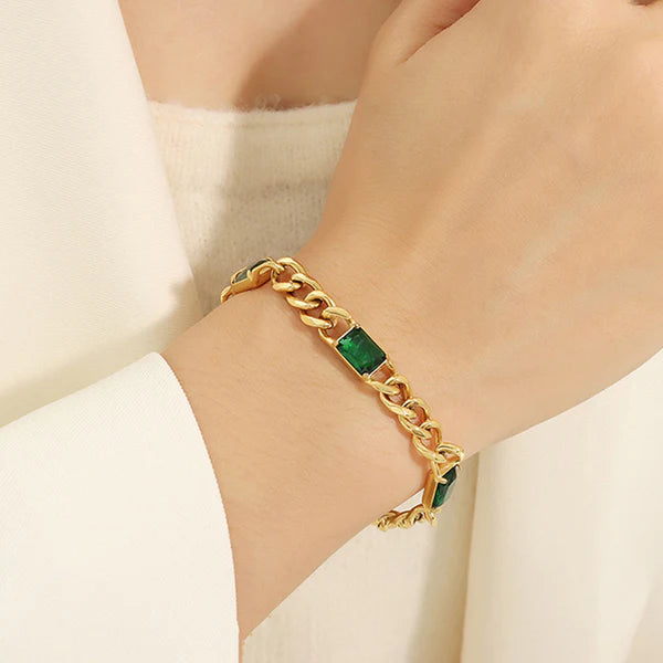 Green & Gold Lush Bracelet