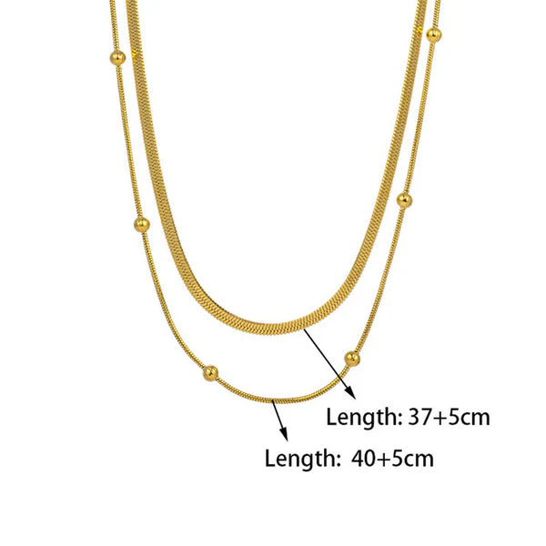 Double Layered Neckchain Necklace