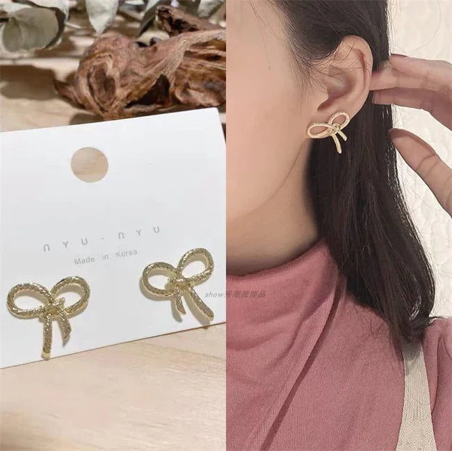 Golden Bow Earrings