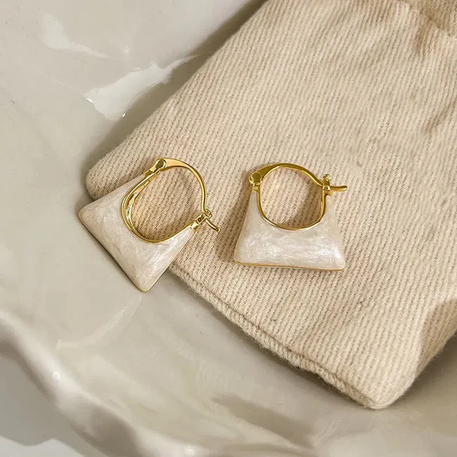 Elegant Handbag Hoop Earrings