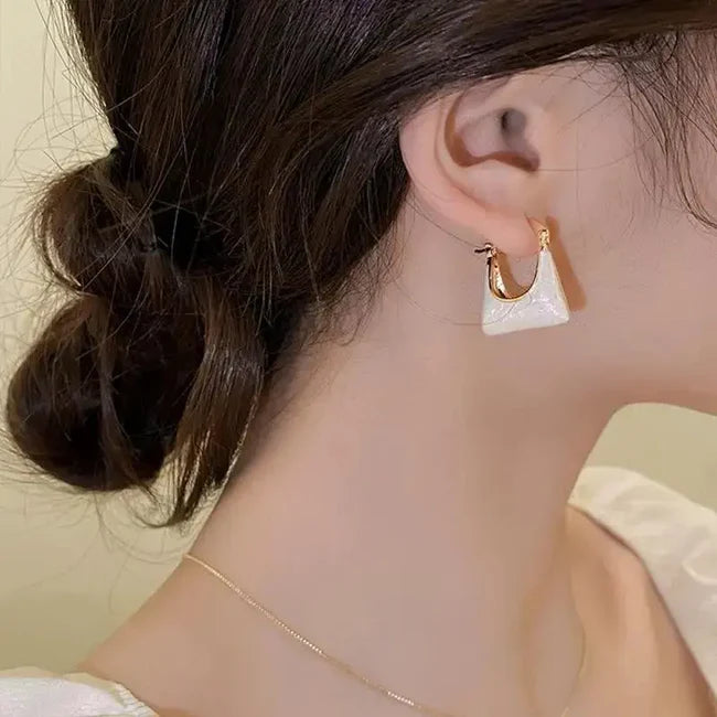 Elegant Handbag Hoop Earrings