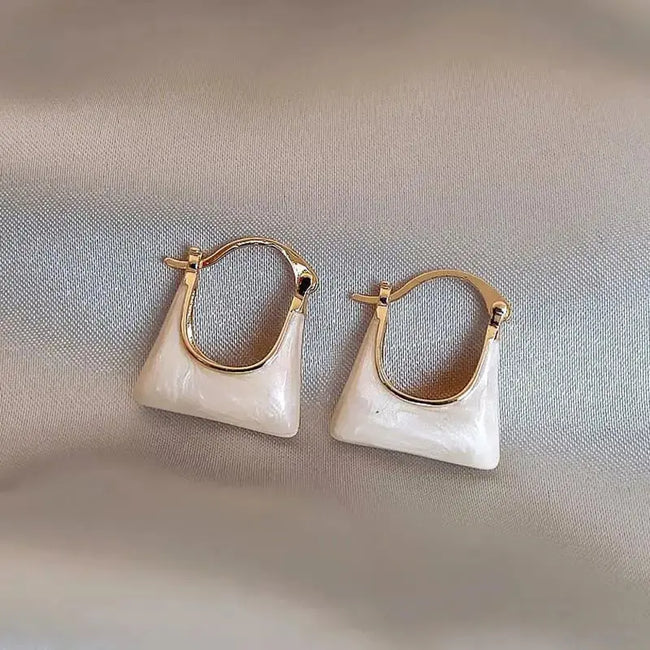 Elegant Handbag Hoop Earrings