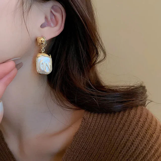 Statement Molten Pearl Earrings