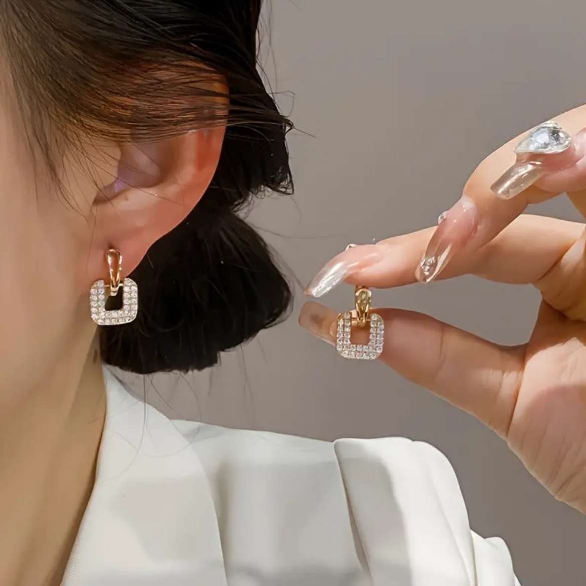 Square Bling Earrings
