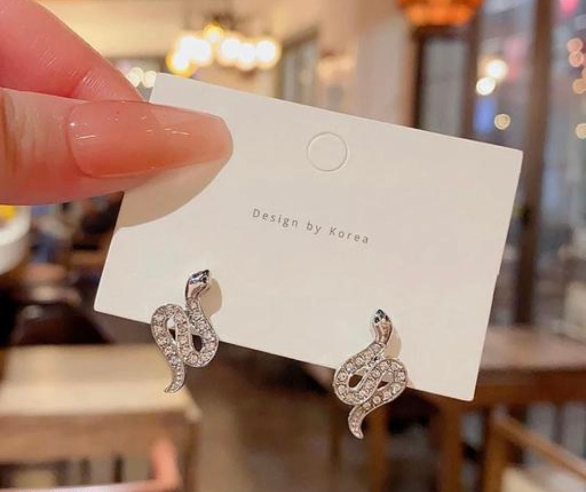 Small Cute Snake Stud Earrings