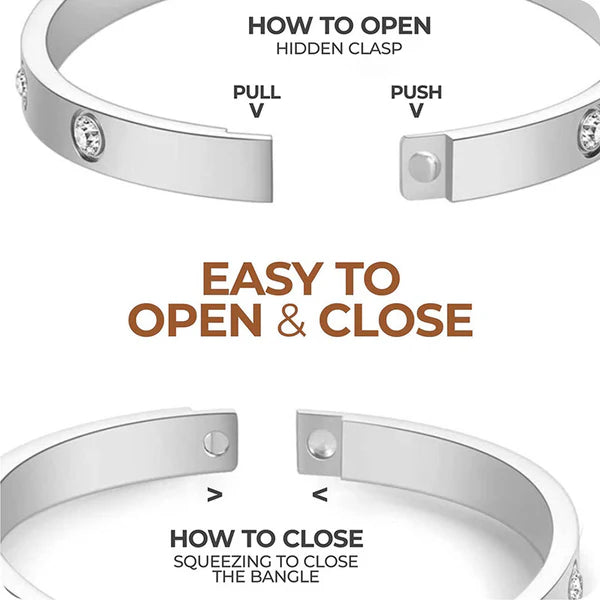 18K Stainless Steel Love Bracelet - Silver