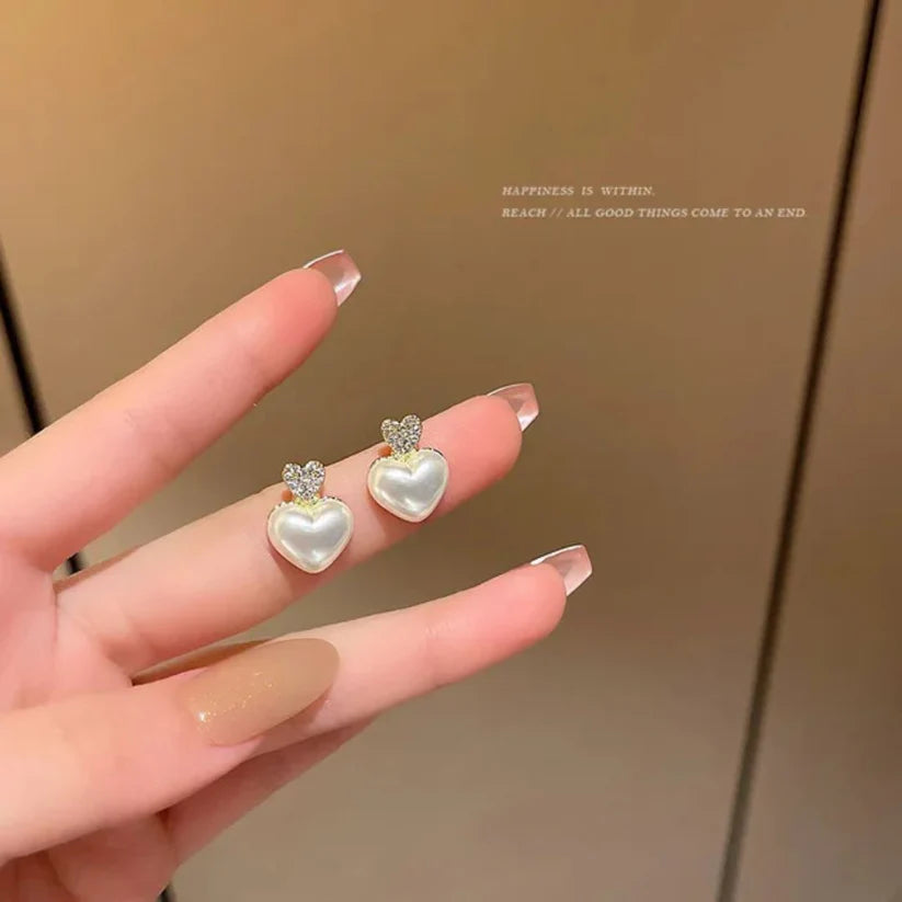Bling Bloom Heart Earrings