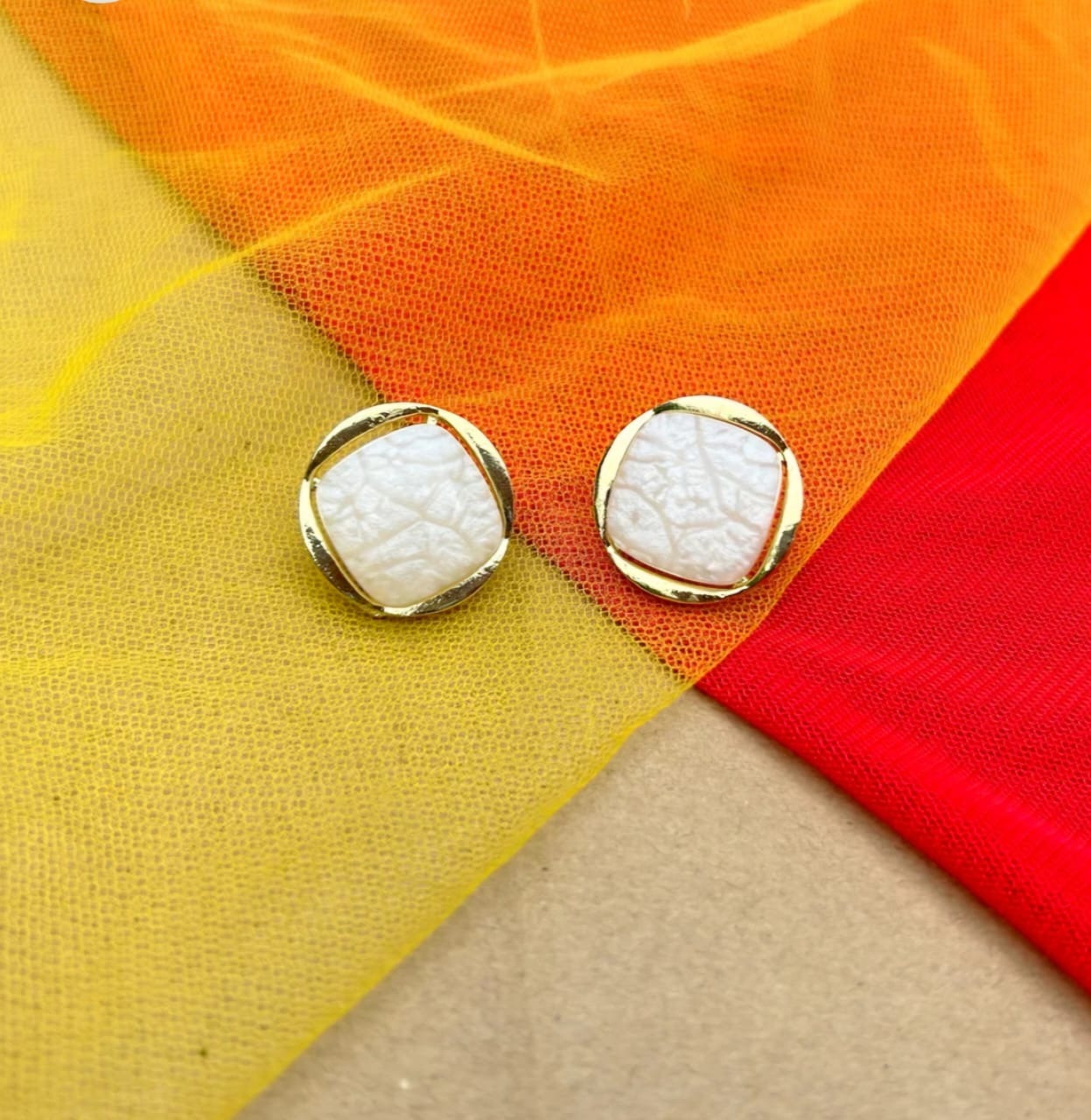 Work Place Wonders White Stud Earrings
