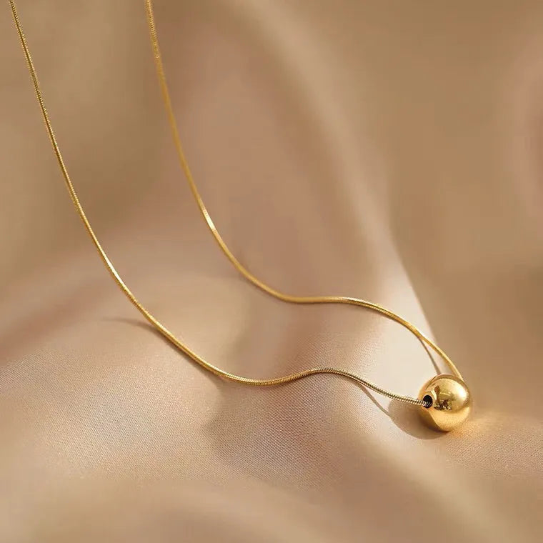 Golden Glow Bead Necklace