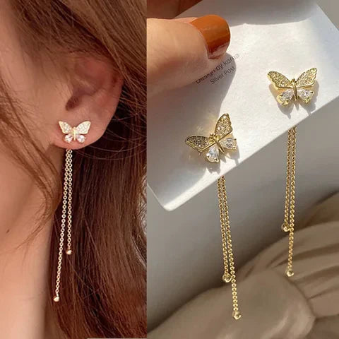 Butterfly Chain Earrings
