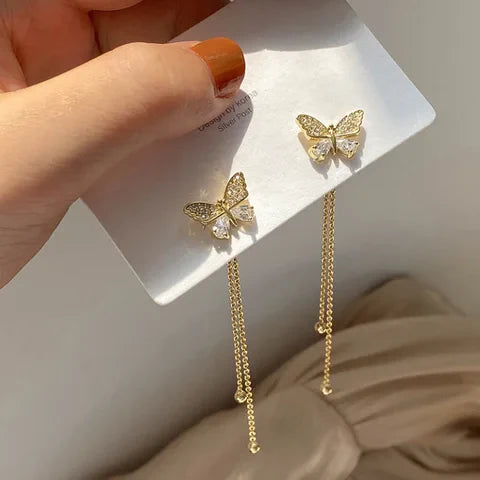 Butterfly Chain Earrings