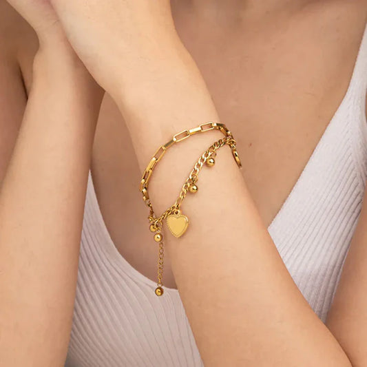 HeartLink Charm Bracelet