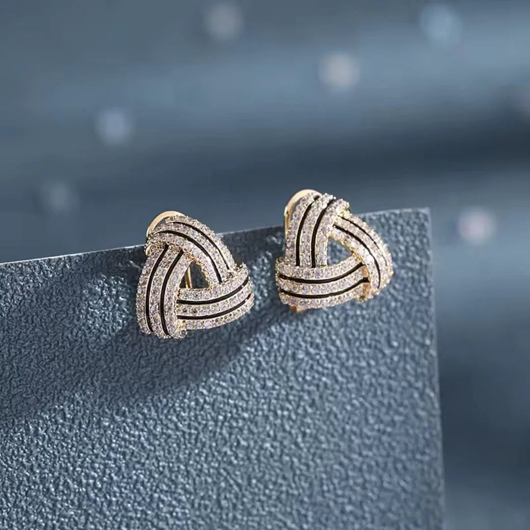 Love Triangle Stud Earrings