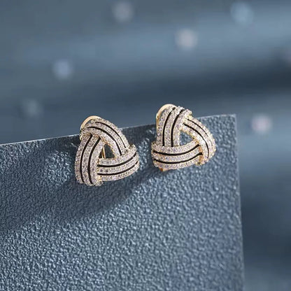 Love Triangle Stud Earrings