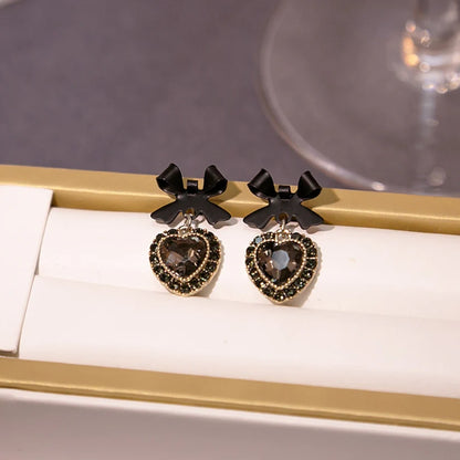 Bling Blogger Black Bow Earrings