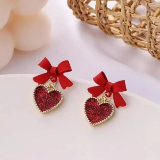 Red Bowknot Earrings