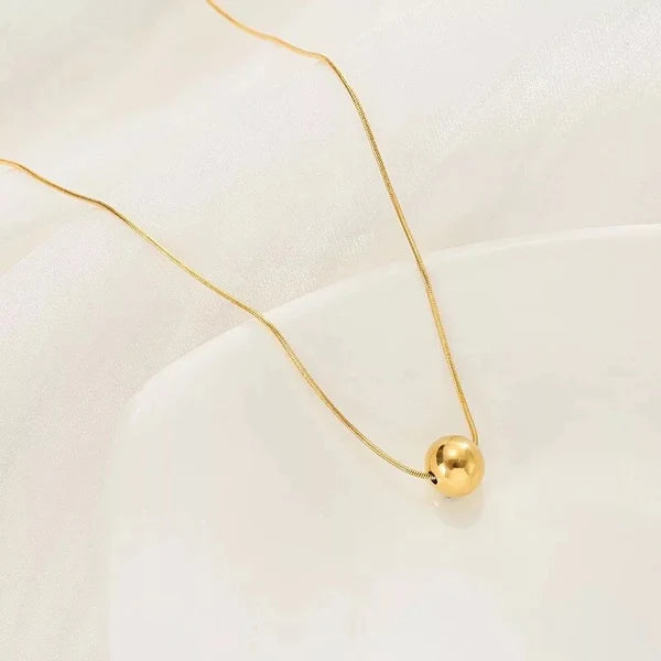 Golden Glow Bead Necklace