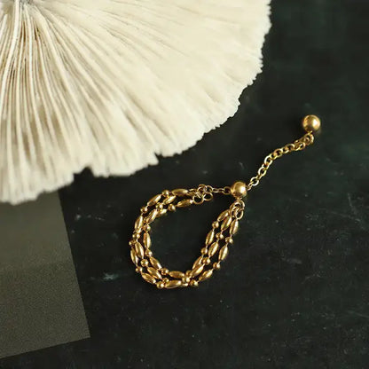 18K GOLD PLATED CHAIN RING