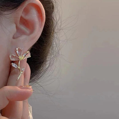 Crystal Flower Earrings