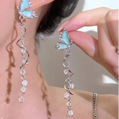 Butterfly Long Statement Earrings
