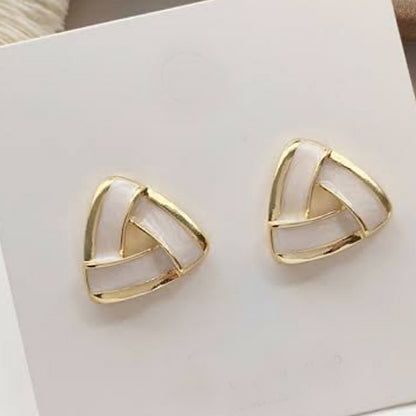 Geometric Triangular Stud Earrings
