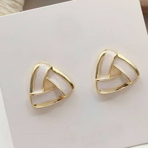 Geometric Triangular Stud Earrings