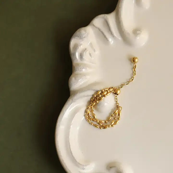 18K GOLD PLATED CHAIN RING