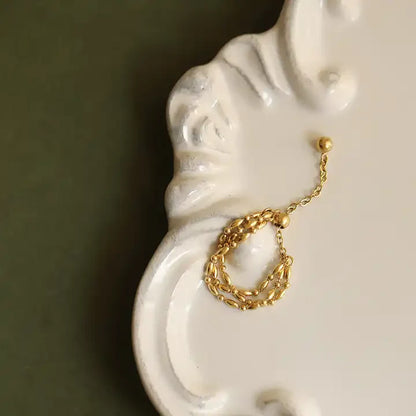 18K GOLD PLATED CHAIN RING