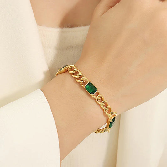 Green & Gold Lush Bracelet