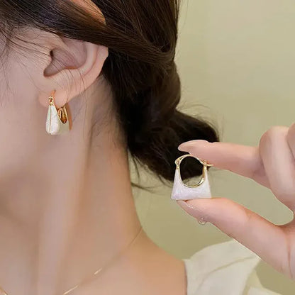 Elegant Handbag Hoop Earrings