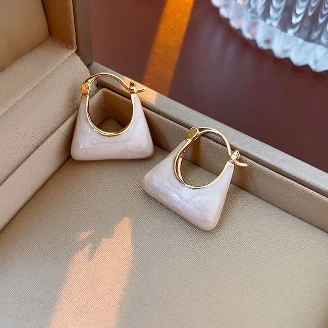 Elegant Handbag Hoop Earrings