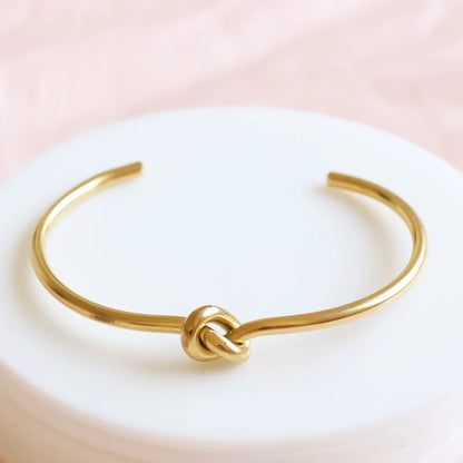 Cuff Knot 18K Gold Plated Bracelet