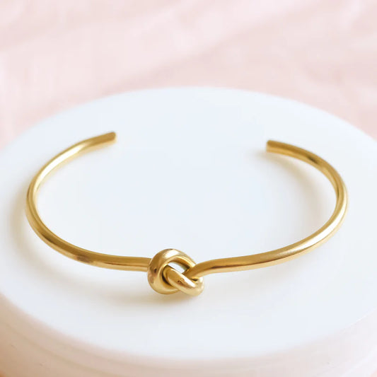 Cuff Knot 18K Gold Plated Bracelet