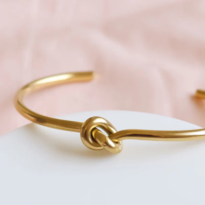 Cuff Knot 18K Gold Plated Bracelet